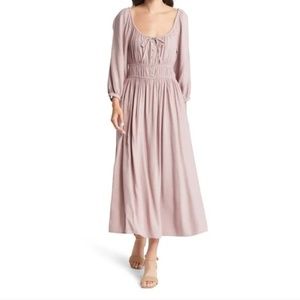 Madewell Sophia Twill Midi Dress Thistle